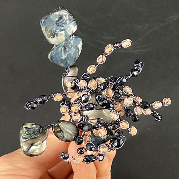 Beaded Glass Wine Bottle Stoppers with Tiny Wire Abstract Glass Beads Multicolor - Picture 4 of 11